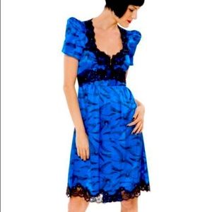 NWT Betsey Johnson Pterodactyl Silk Dress Size 2
